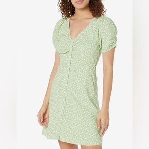 Madewell V-Neck Button-Front Mini Dress, Size 6